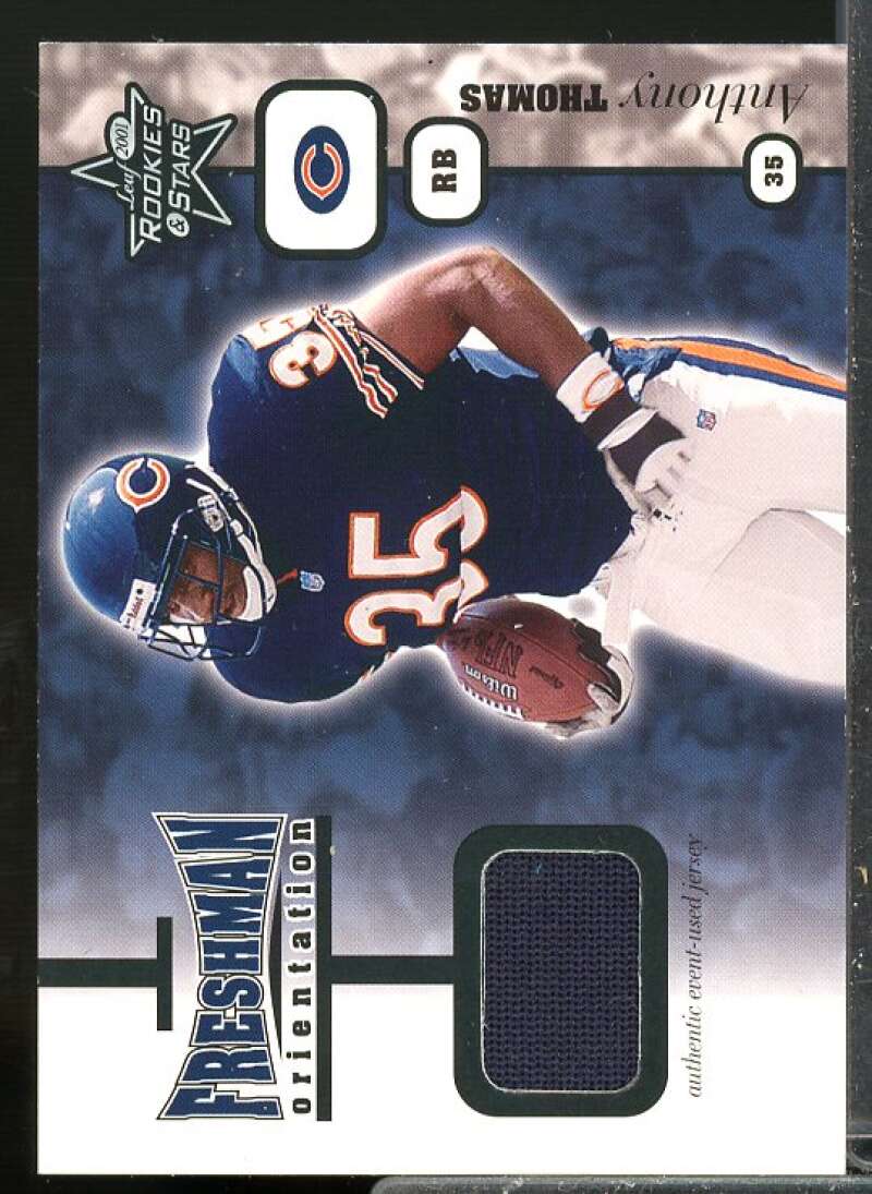 Anthony Thomas 2001 Leaf Rookies and Stars Freshman Orientation Jersey #FO10  Image 1