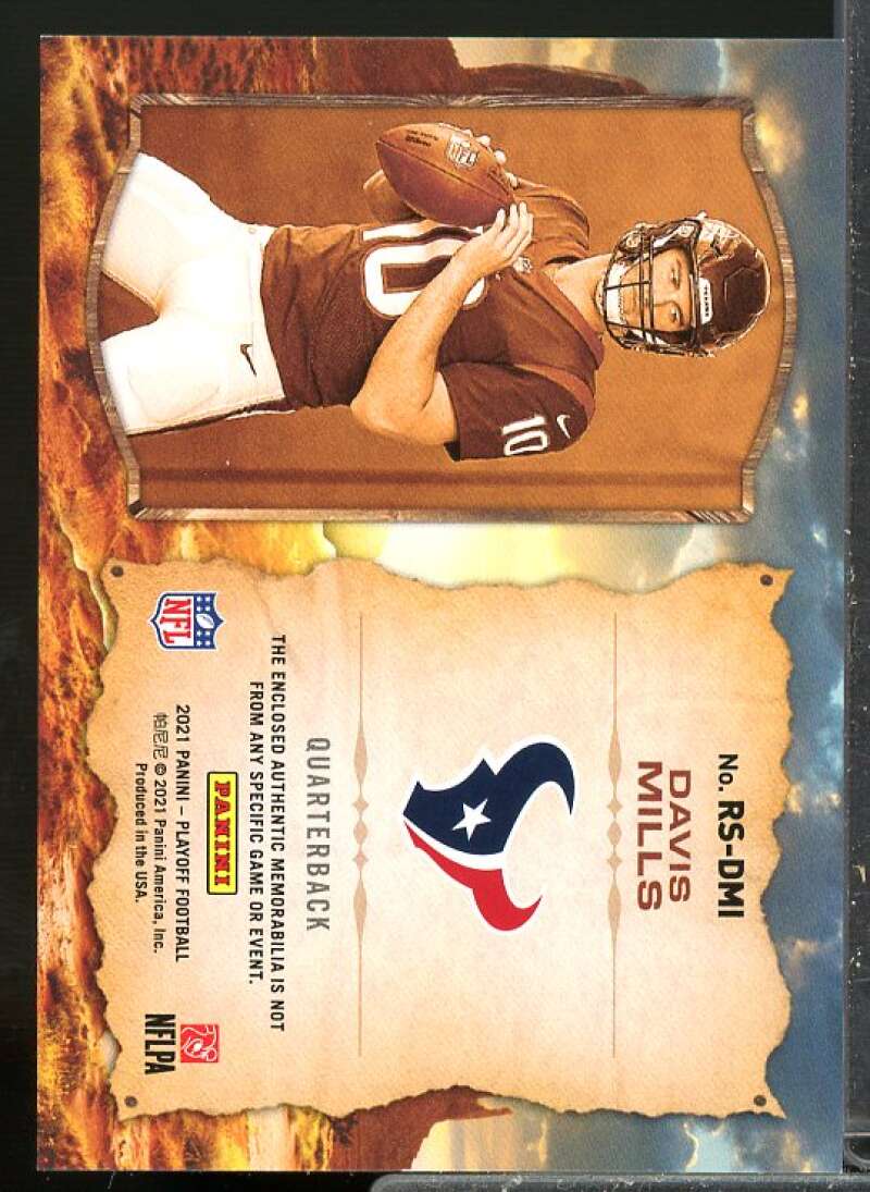 Davis Mills Rookie Card 2021 Playoff Rookie Stallions Jerseys #23  Image 2