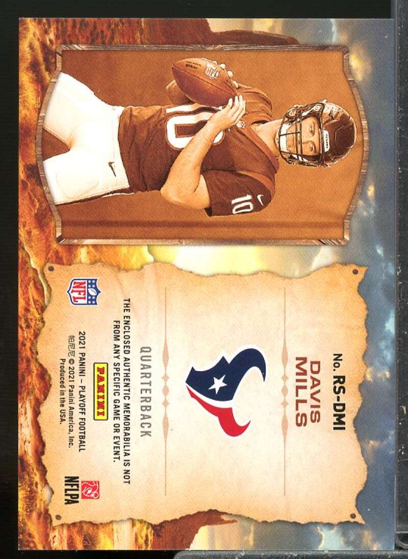 Davis Mills Rookie Card 2021 Playoff Rookie Stallions Jerseys #23  Image 2