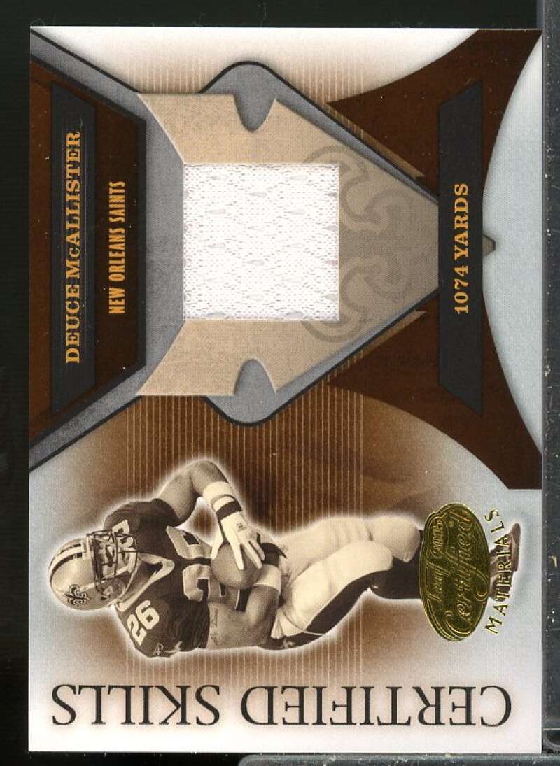Deuce McAllister Card 2005 Leaf Certified Materials Certified Skills Jersey #27  Image 1