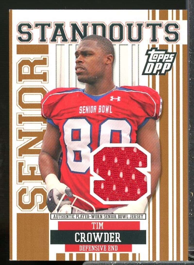 Tim Crowder 2007 Topps Draft Picks and Prospects Senior Standout Jersey #TC  Image 1