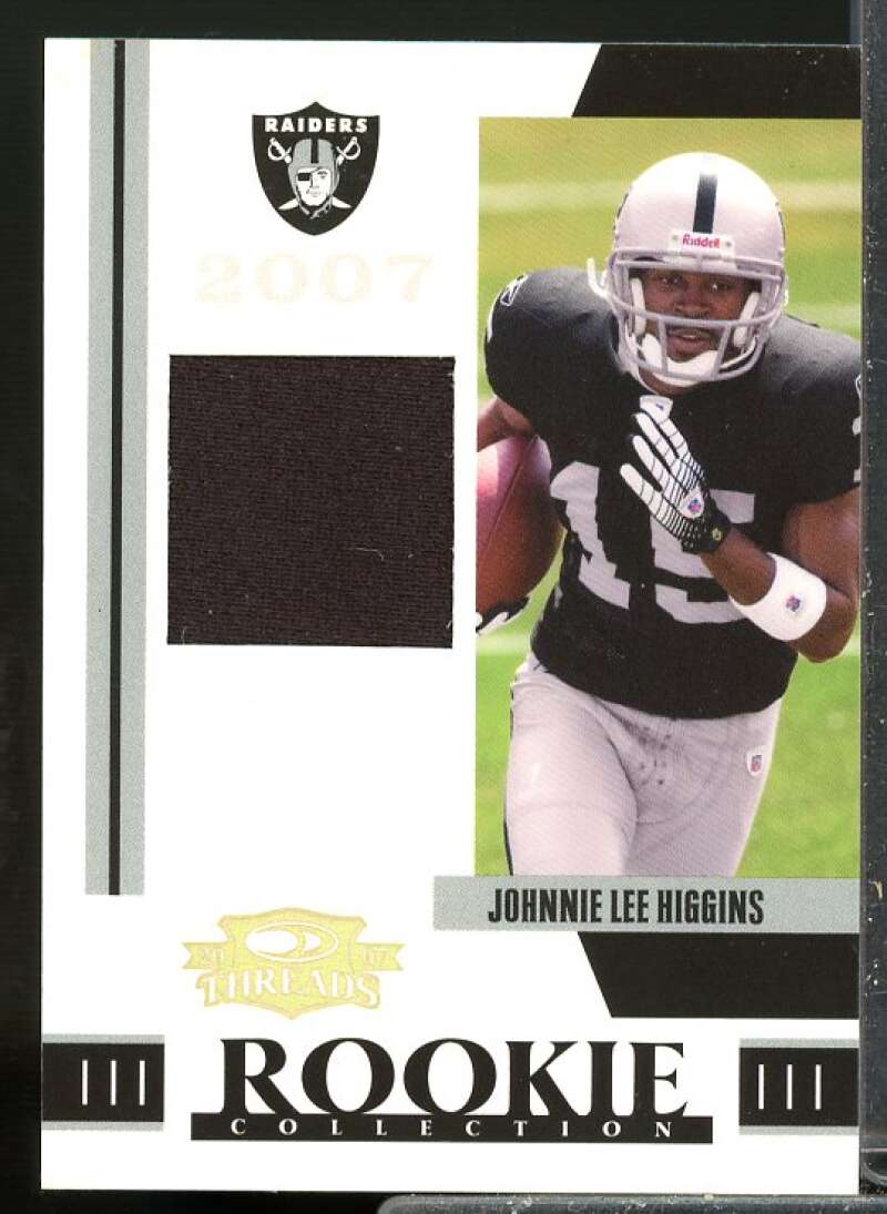 Johnnie Lee Higgins 2007 Donruss Threads Rookie Collection Jersey Materials #29  Image 1