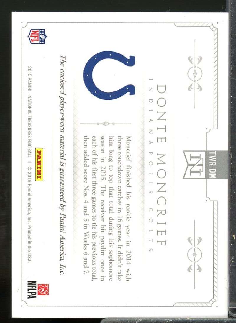 Donte Moncrief 2015 National Treasures Treasured Receivers Jersey Prime #TWRDM  Image 2