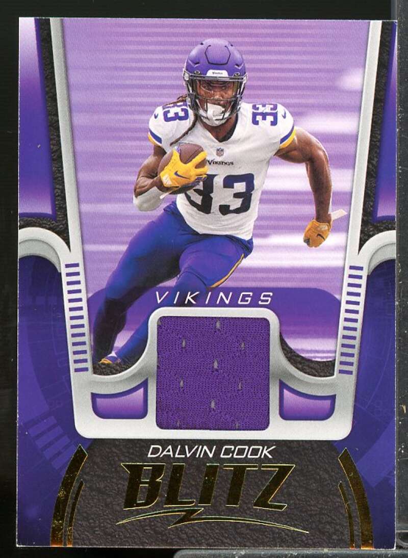 Dalvin Cook Card 2021 Panini Playbook BLITZ Jersey Memorabilia #16  Image 1
