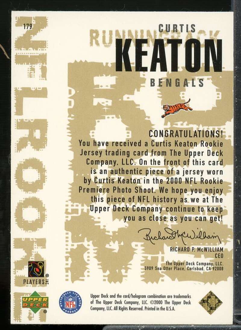 Curtis Keaton Rookie Card 2000 Black Diamond Rookie Jersey Gold #179  Image 2