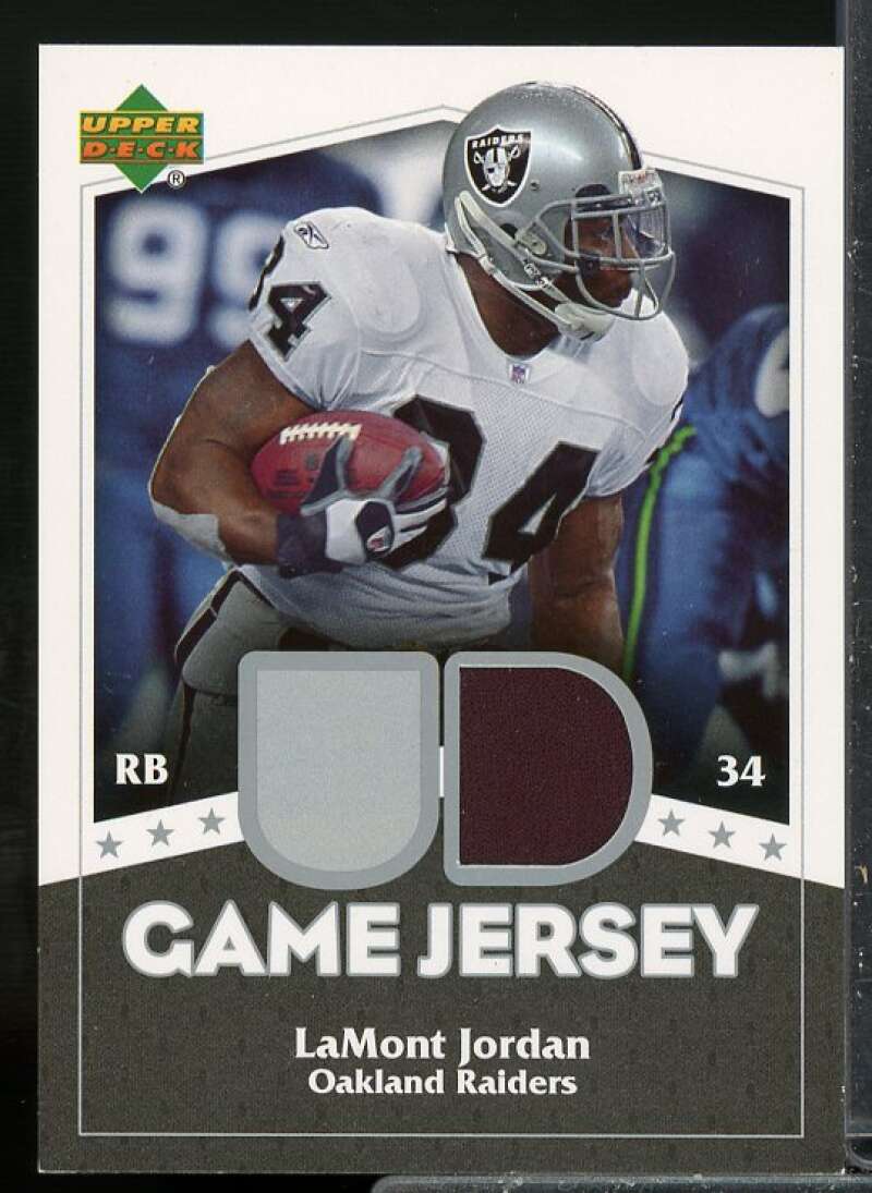 LaMont Jordan Card 2007 Upper Deck Game Jerseys #LJ  Image 1