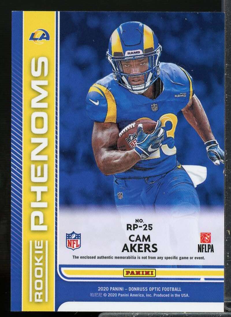 Cam Akers Rookie Card 2020 Donruss Optic Rookie Phenoms Jerseys #25  Image 2