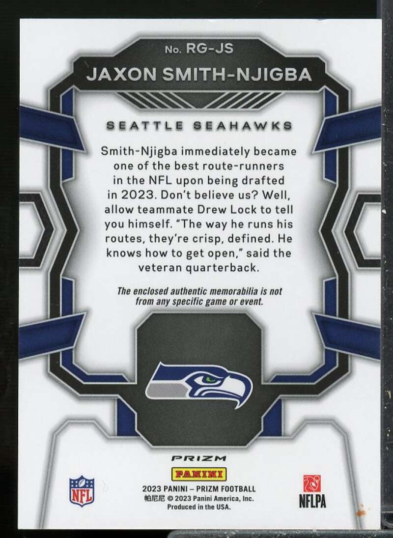 Jaxon Smith-Njigba Rookie 2023 Panini Prizm Rookie Gear Jersey Prizms Pink #11  Image 2