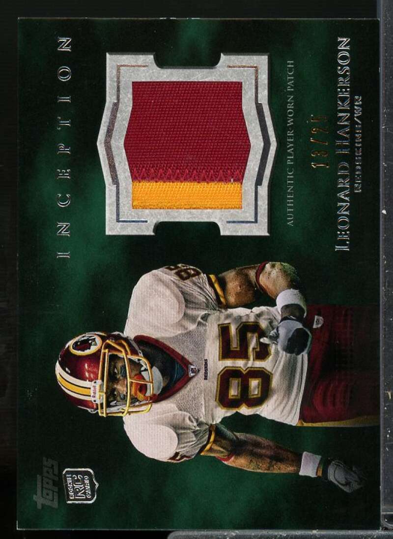Leonard Hankerson Rookie 2011 Topps Inception Rookie Relics Patch Green #RPLH  Image 1
