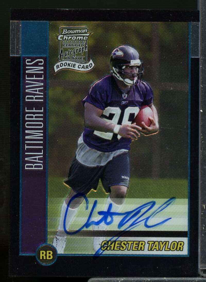 Chester Taylor AU F Rookie Card 2002 Bowman Chrome Rookie Autograph #249  Image 1