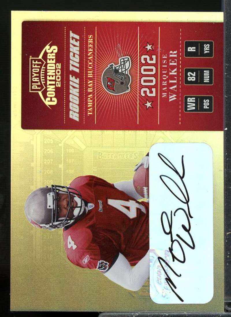 Marquise Walker /330 Rookie Card 2002 Playoff Contenders Rookie Autograph #154  Image 1