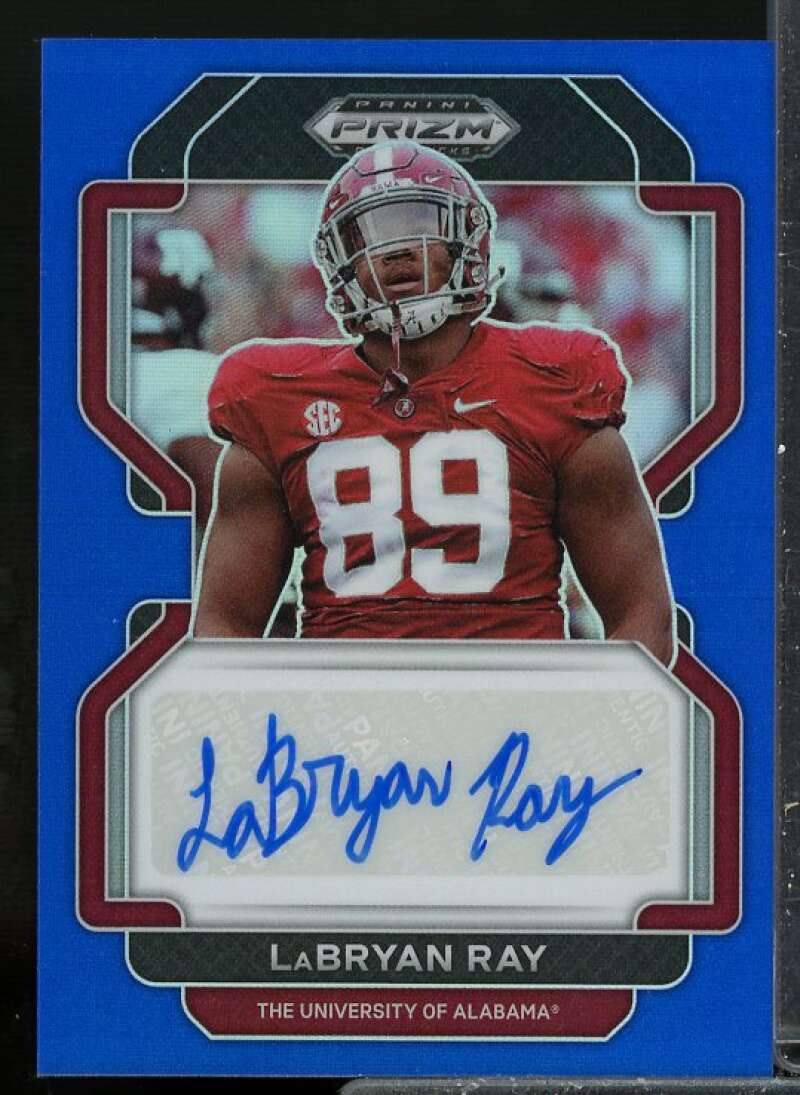 LaBryan Ray Rookie Card 2022 Panini Prizm Draft Picks Autographs Blue #137  Image 1