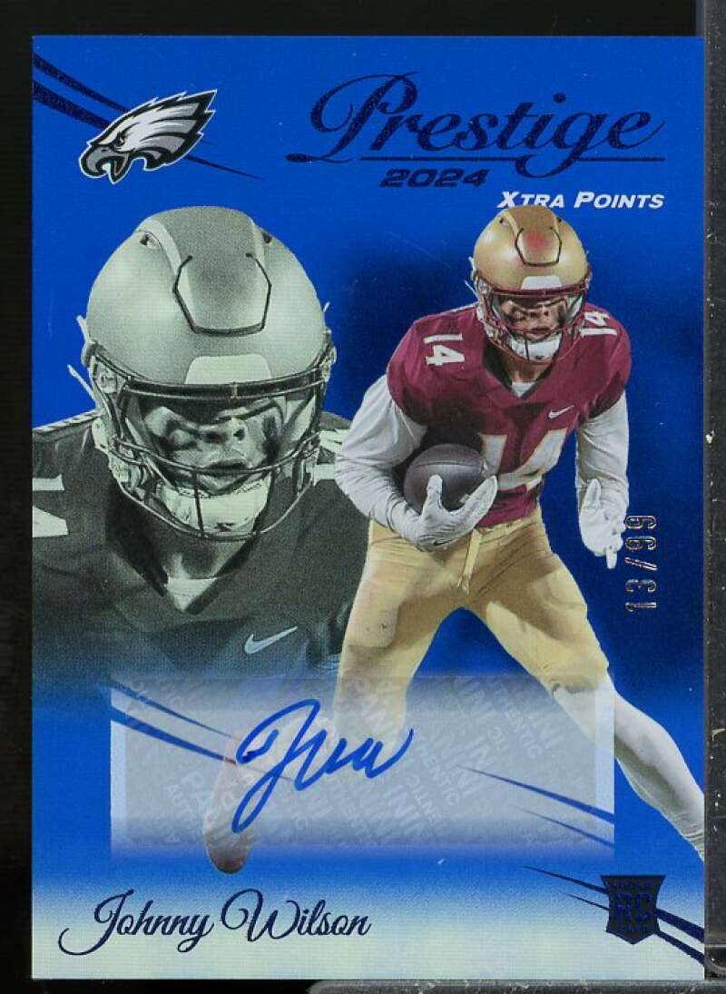 Johnny Wilson 2024 Prestige Xtra Points Rookie Auto Signature Premium Blue #373  Image 1