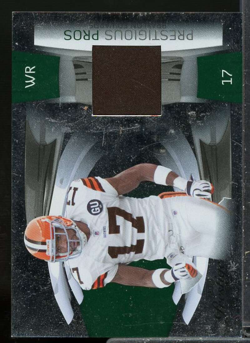 Braylon Edwards 2009 Playoff Prestige Prestigious Pros Jersey Material Green #8  Image 1