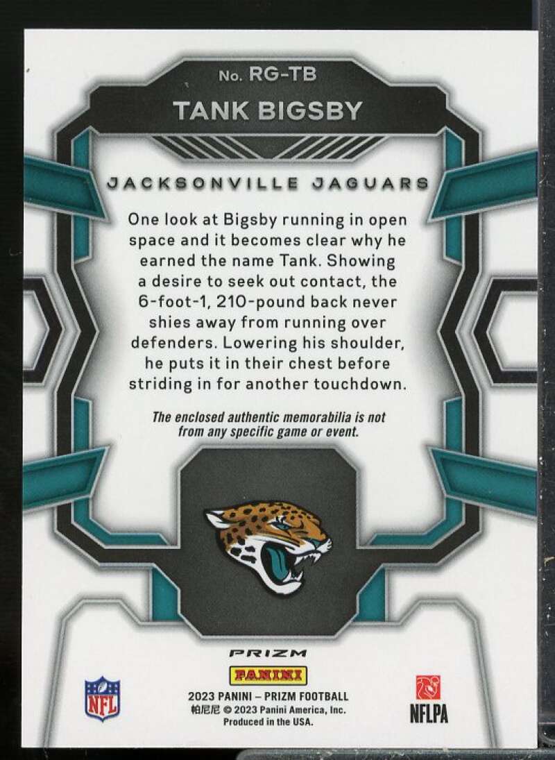 Tank Bigsby Rookie Card 2023 Panini Prizm Rookie Gear Jersey #29  Image 2