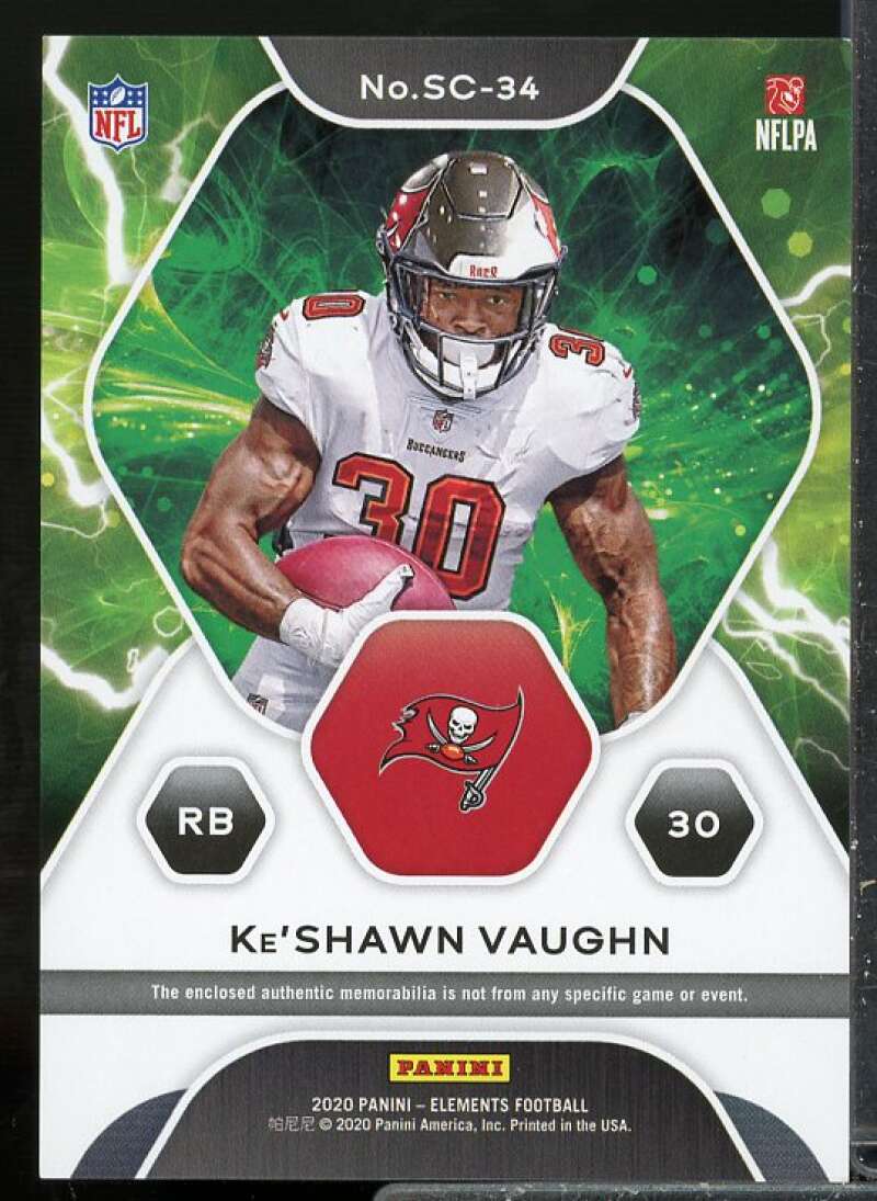 Ke'Shawn Vaughn/199 Card 2020 Panini Elements Supercharged Rookie Materials #34  Image 2
