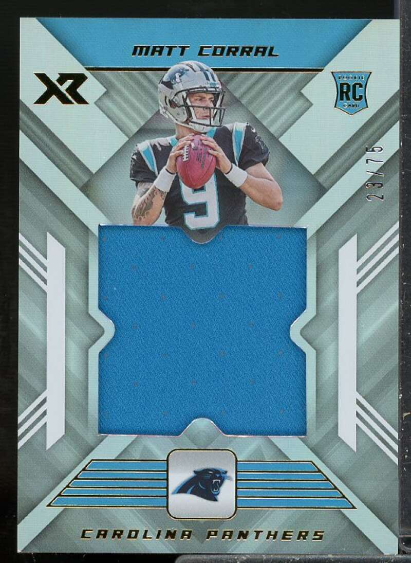 Matt Corral Rookie Card 2022 Panini XR Rookie XL Jersey Materials #2  Image 1