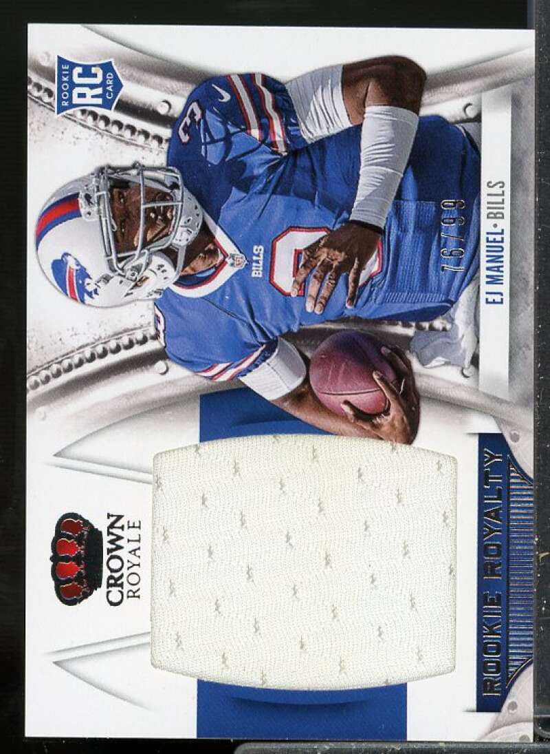 EJ Manuel/99 Rookie Card 2013 Crown Royale Rookie Royalty Jersey Materials #9  Image 1