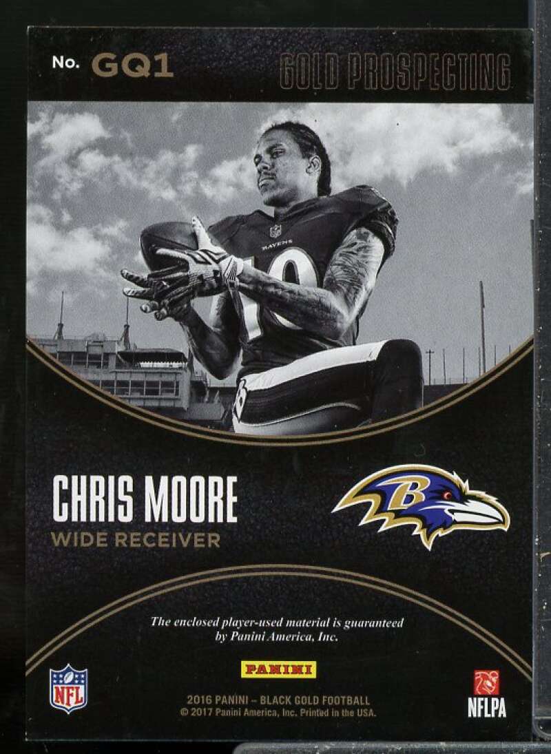 Chris Moore 2016 Panini Black Gold Gold Prospecting Quad Materials Prime #1  Image 2