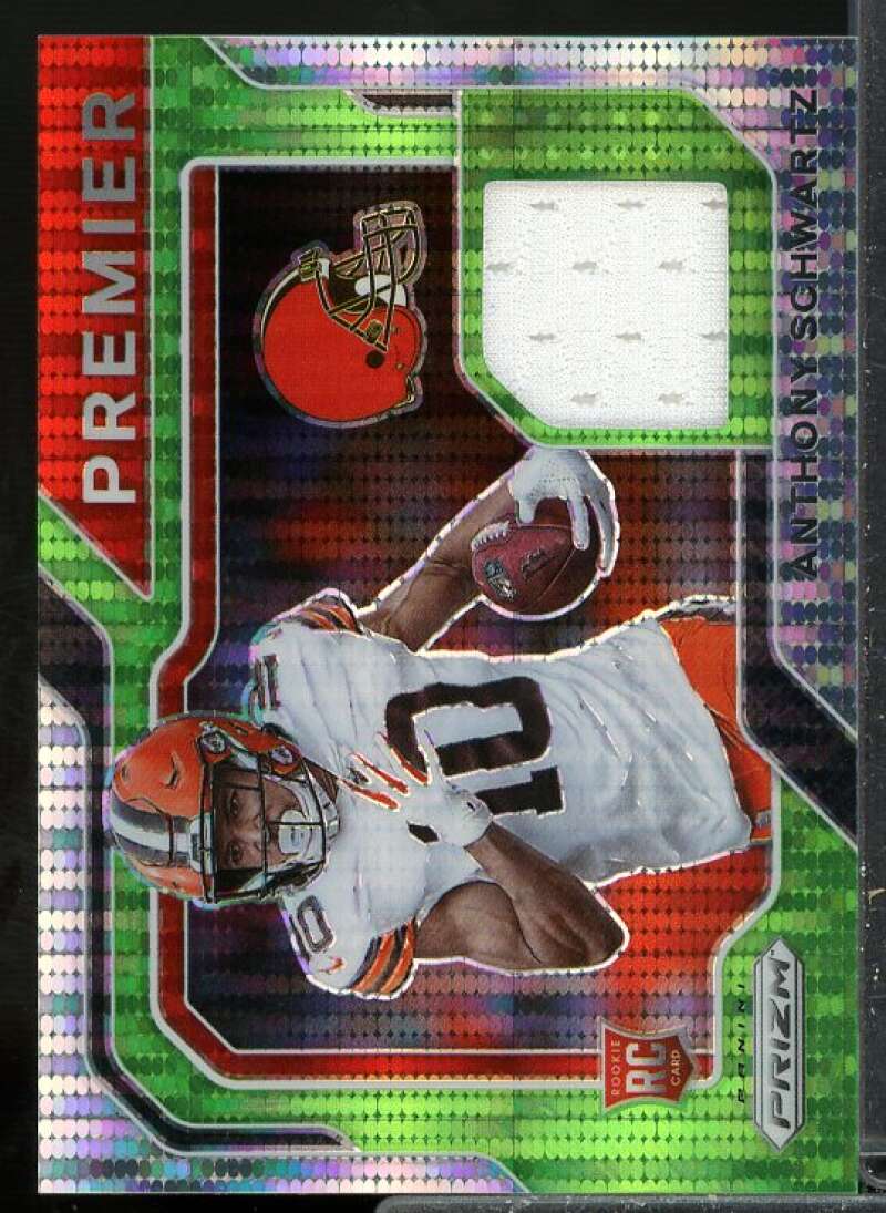 Anthony Schwartz Rookie 2021 Panini Prizm Premier Jerseys Neon Green Pulsar #21  Image 1
