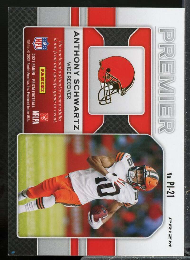 Anthony Schwartz Rookie 2021 Panini Prizm Premier Jerseys Neon Green Pulsar #21  Image 2