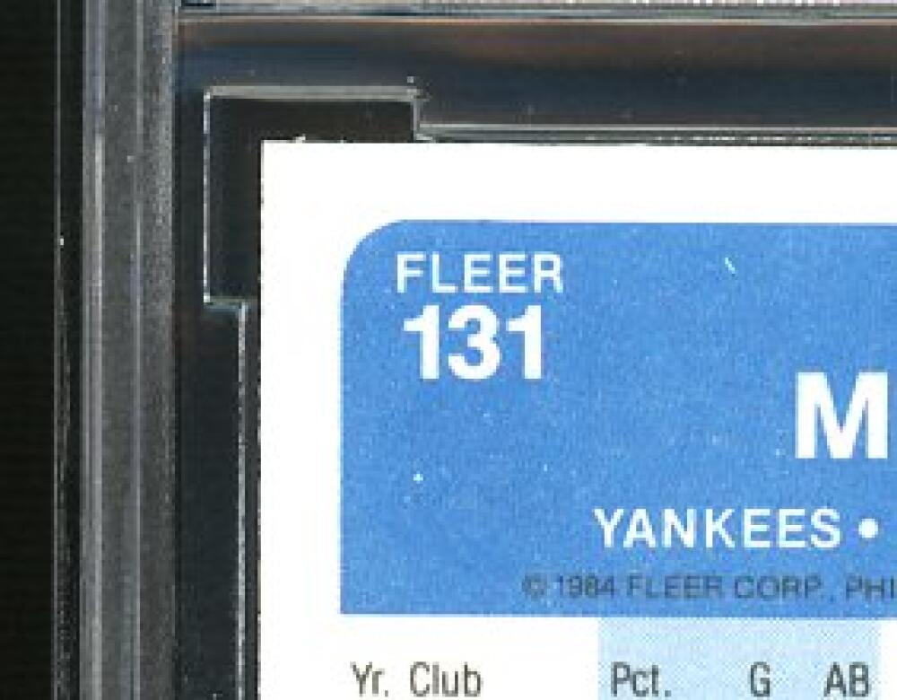 1984 Fleer #131 Don Mattingly Rookie Card BGS BCCG 10 Mint+ Image 7