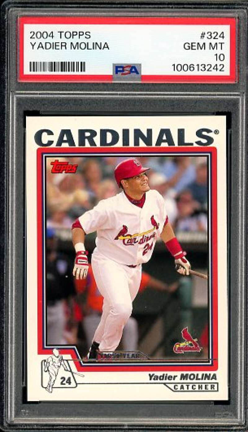 Yadier Molina Rookie Card 2004 Topps #324 PSA 10 Image 1