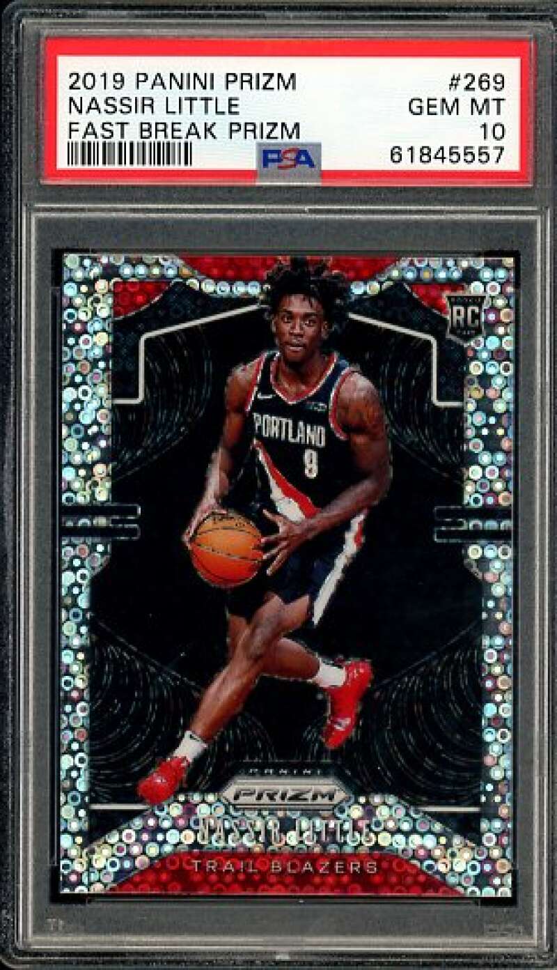 Nassir Little Rookie Card 2019-20 Panini Prizm Fast Break Prizm #269 PSA 10 Image 1