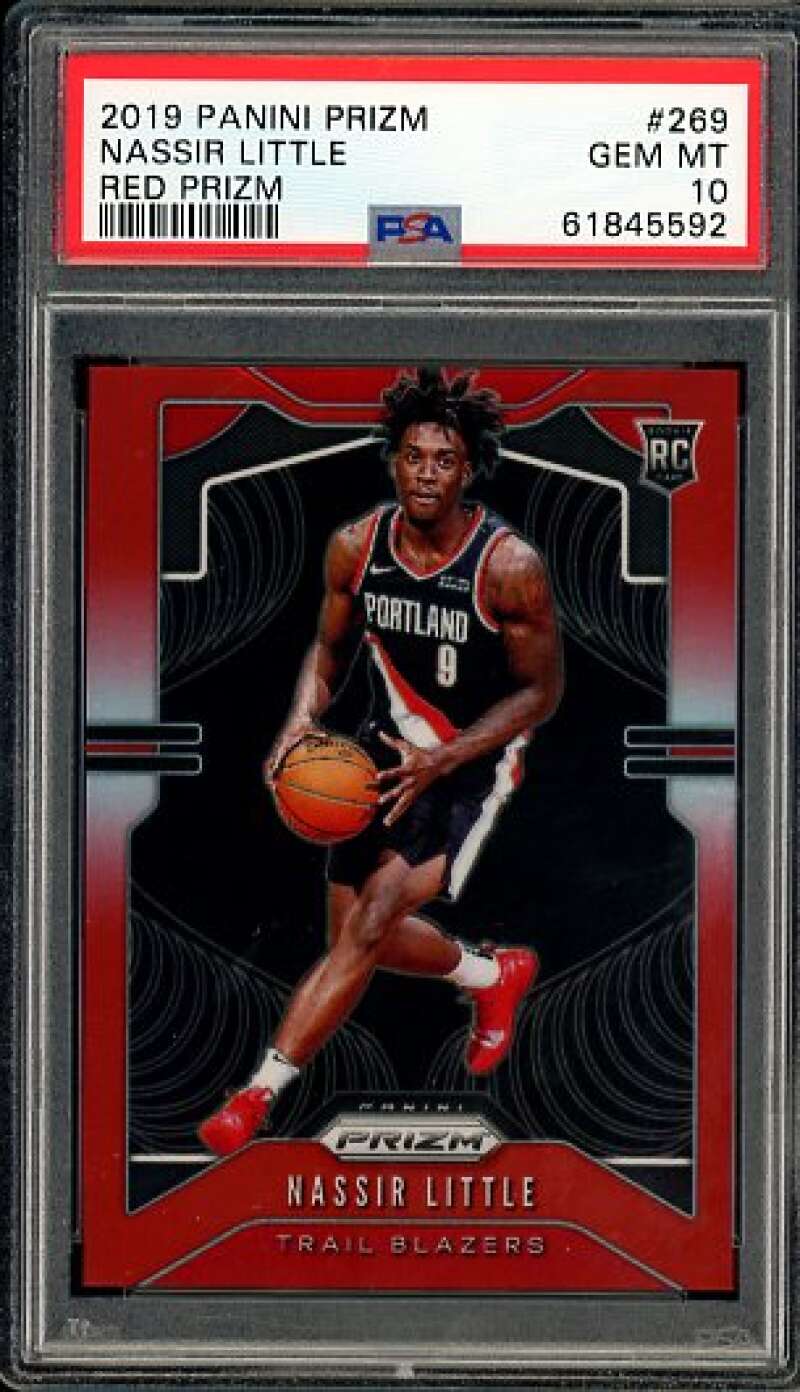 Nassir Little Rookie Card 2019-20 Panini Prizm Red Prizm #269 PSA 10 Image 1