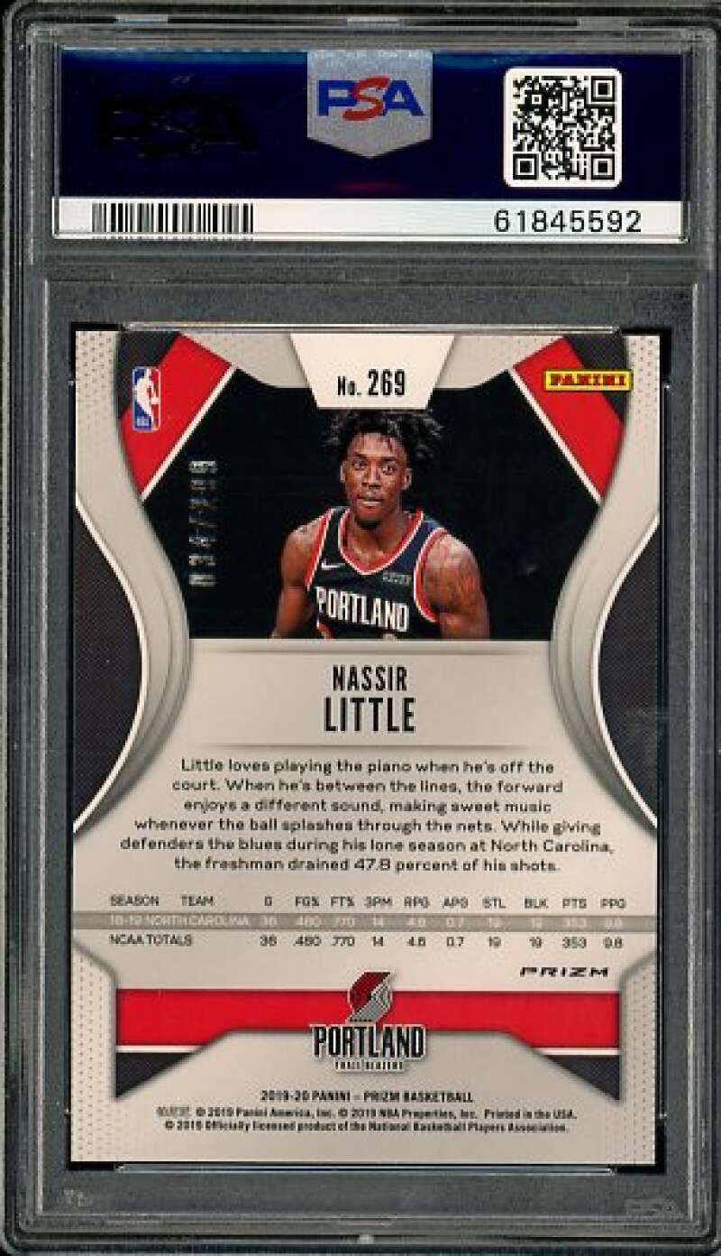 Nassir Little Rookie Card 2019-20 Panini Prizm Red Prizm #269 PSA 10 Image 2