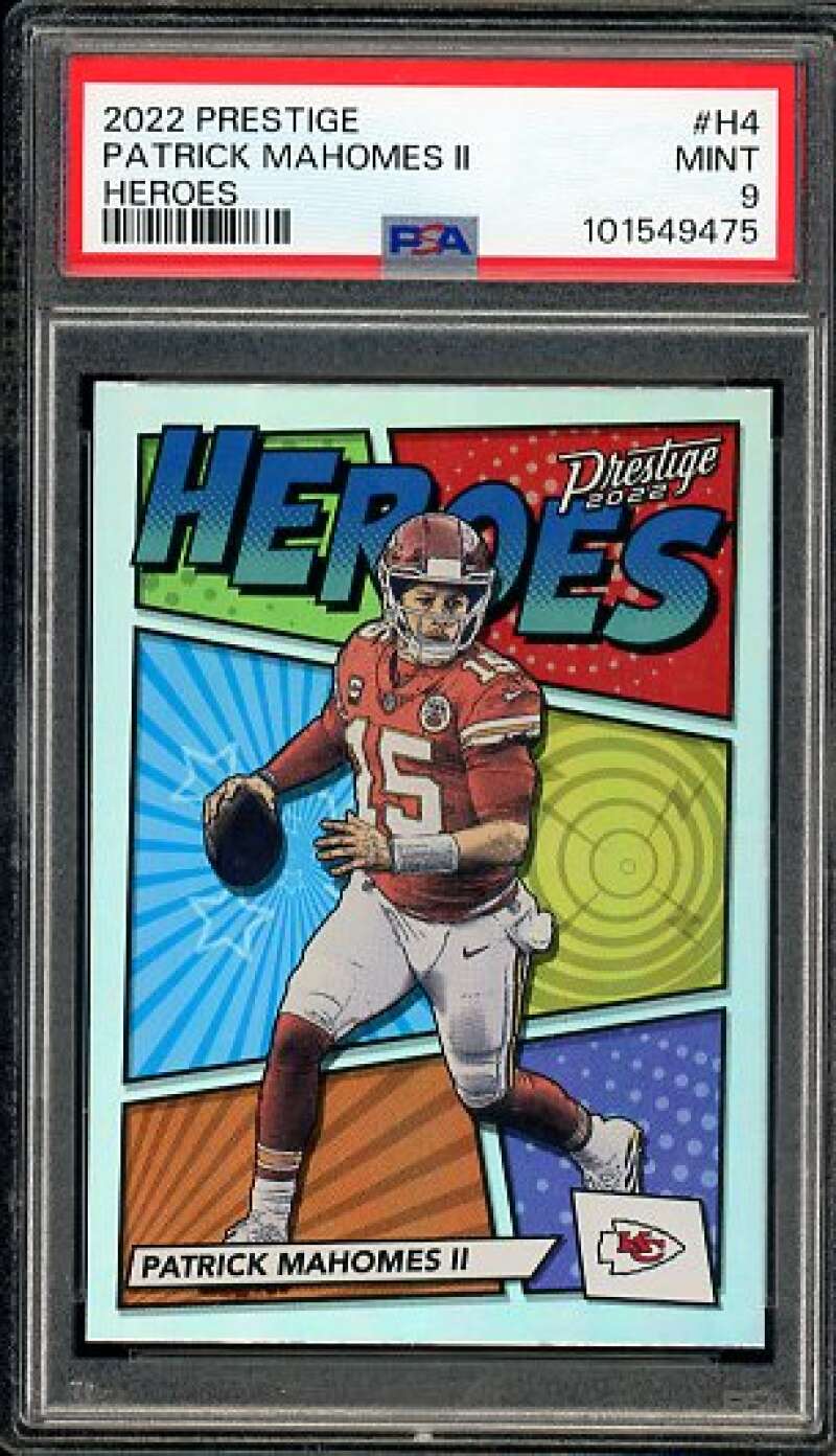 Patrick Mahomes II Card 2022 Prestige Heroes #H4 PSA 9 Image 1