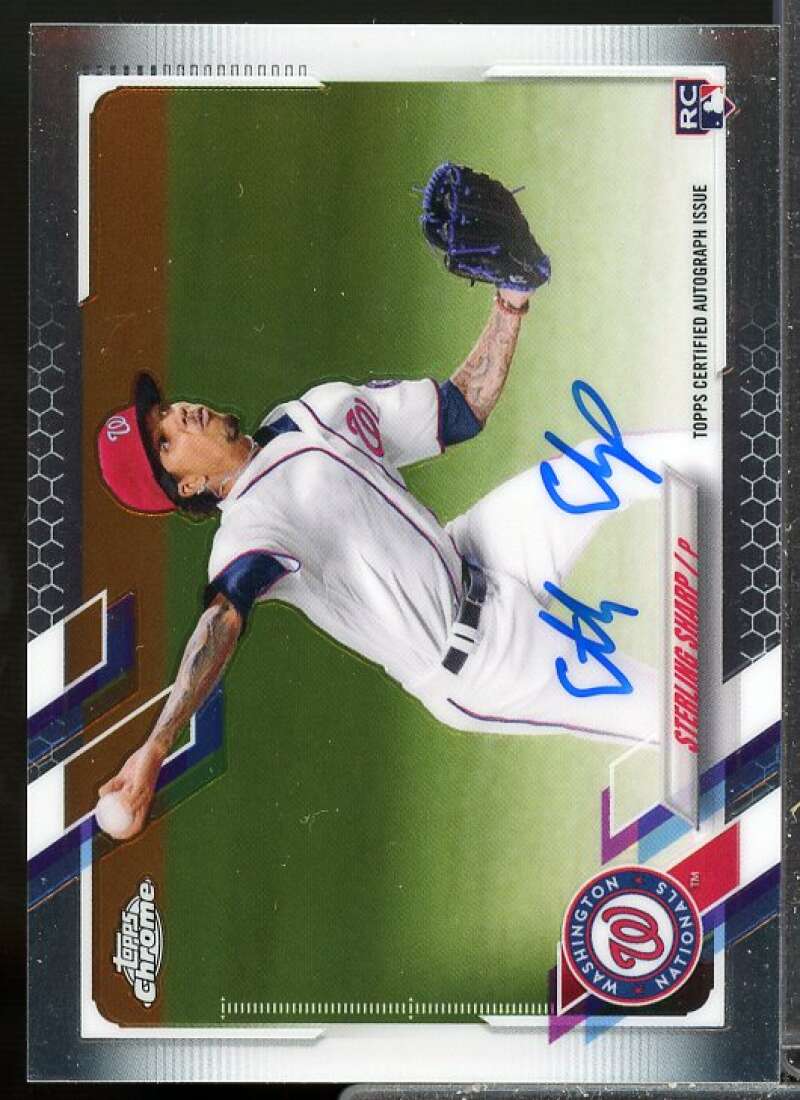 Sterling Sharp Rookie Card 2021 Topps Chrome Rookie Autographs #RASSH  Image 1