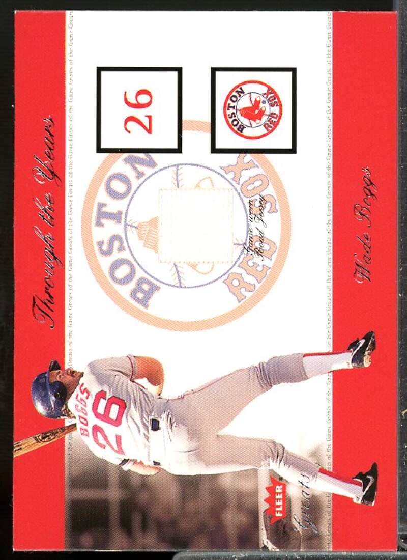 Wade Boggs Card 2002 Greats of the Game Through the Years Level 1 #3  Image 1