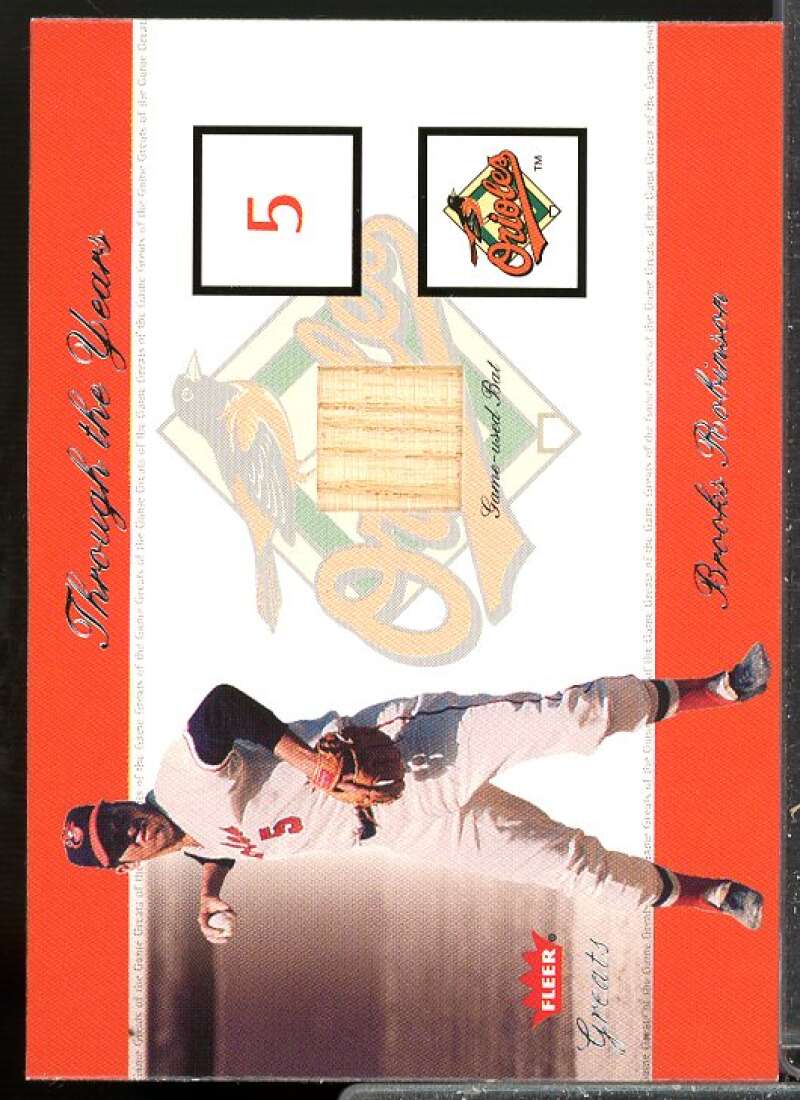 Brooks Robinson Bat Card 2002 Greats of the Game Through the Years Level 1 #23  Image 1