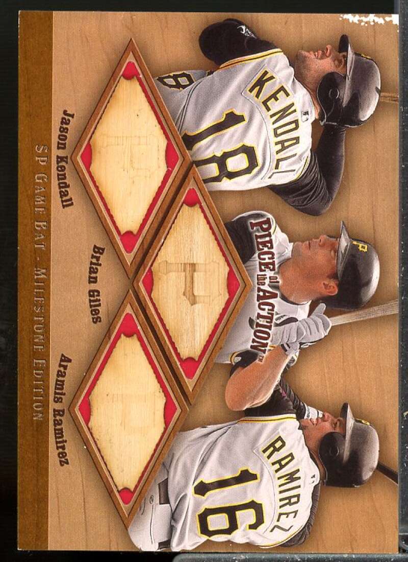 Kendall/Giles/Ramirez 2001 SP Game Bat Milestone Piece of Action Trios #KGR  Image 1