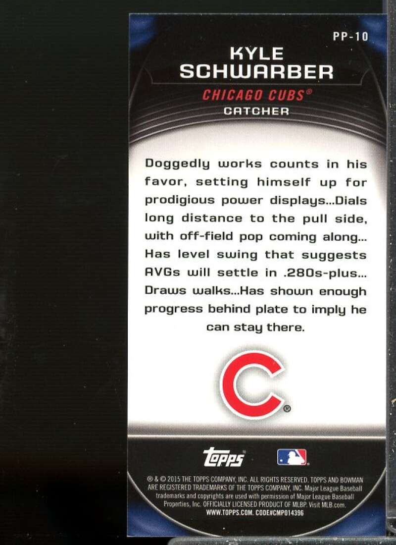 Kyle Schwarber Rookie Card 2015 Bowman Chrome Prospect Profiles Minis #PP10  Image 2