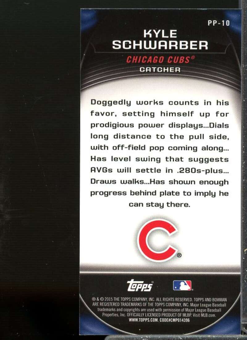 Kyle Schwarber Rookie Card 2015 Bowman Chrome Prospect Profiles Minis #PP10  Image 2