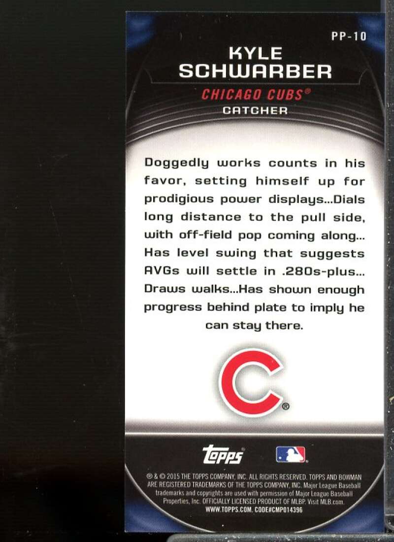 Kyle Schwarber Rookie Card 2015 Bowman Chrome Prospect Profiles Minis #PP10  Image 2