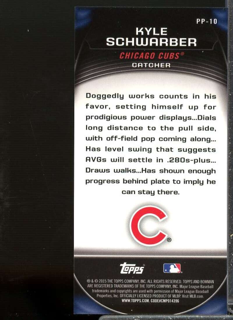 Kyle Schwarber Rookie Card 2015 Bowman Chrome Prospect Profiles Minis #PP10  Image 2