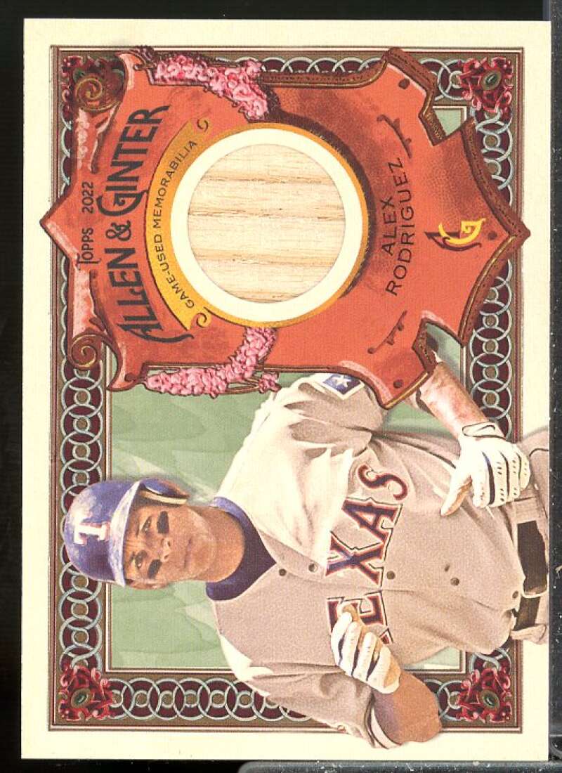 Alex Rodriguez Card 2022 Topps Allen and Ginter Relics #AGRAARO  Image 1