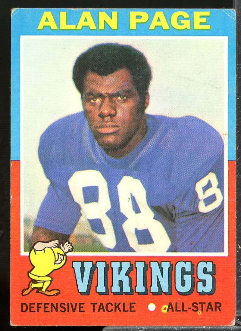 Alan Page VG-EX Card 1971 Topps #71  Image 1