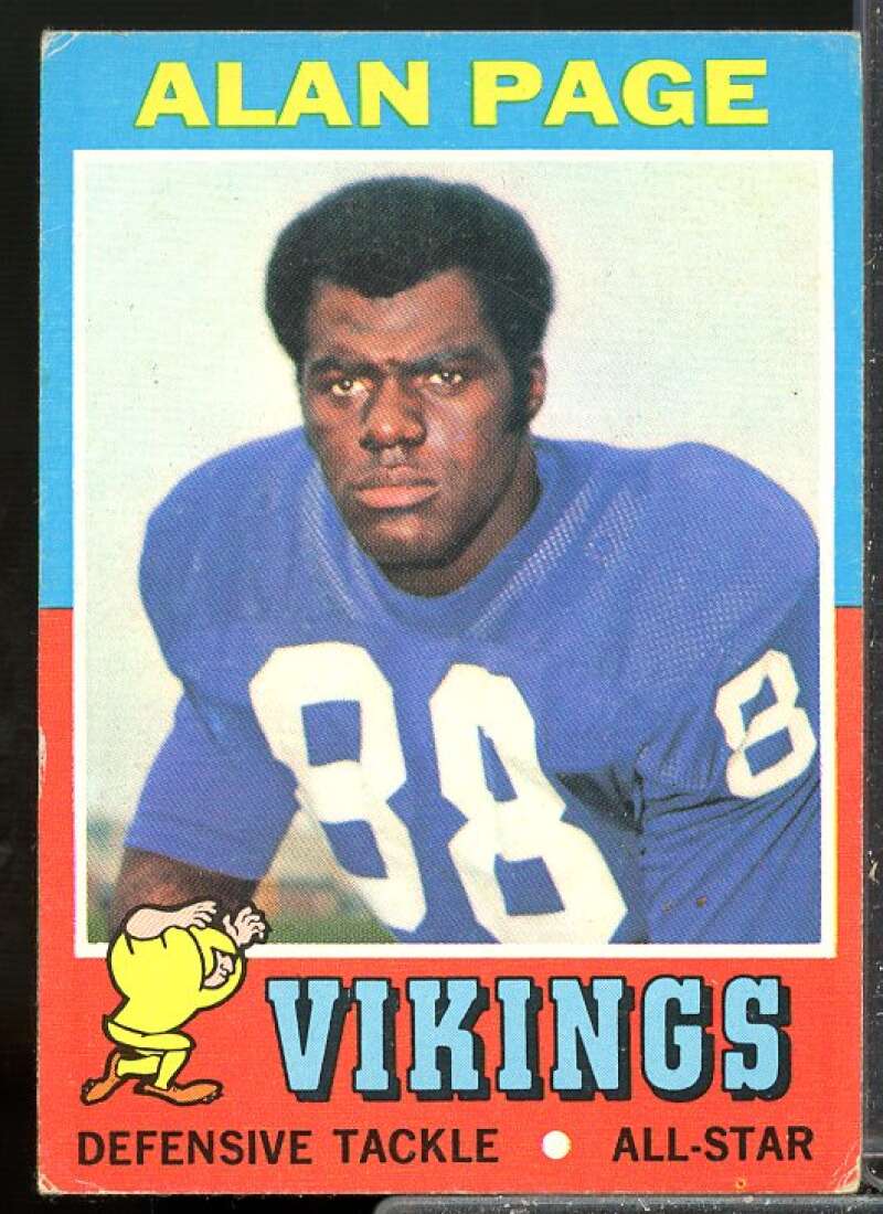 Alan Page VG-EX Card 1971 Topps #71  Image 1