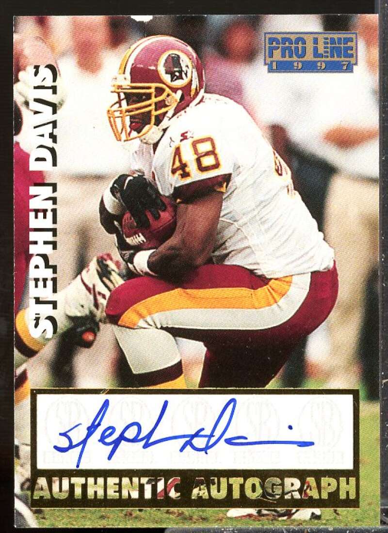 Stephen Davis Card 1997 Pro Line Autographs #12  Image 1