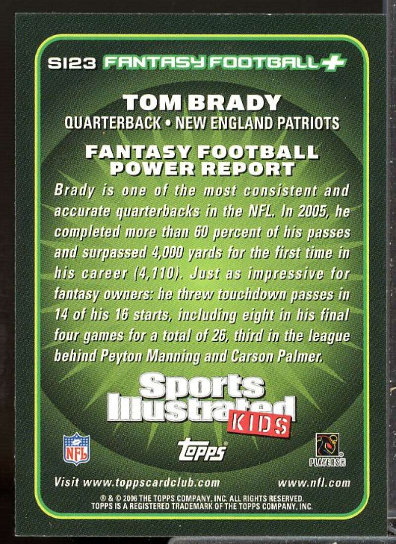 Tom Brady Card 2006 Topps Total Sports Illustrated For Kids #23  Image 2
