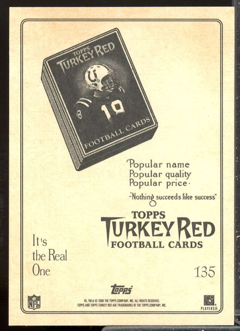 Ben Roethlisberger Ad Back Card 2005 Topps Turkey Red #135B  Image 2