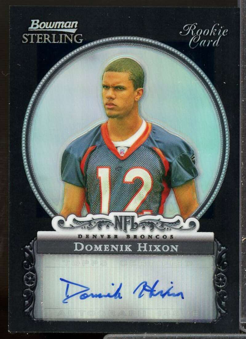 Domenik Hixon AU Rookie Card 2006 Bowman Sterling Black Refractors #DHI  Image 1