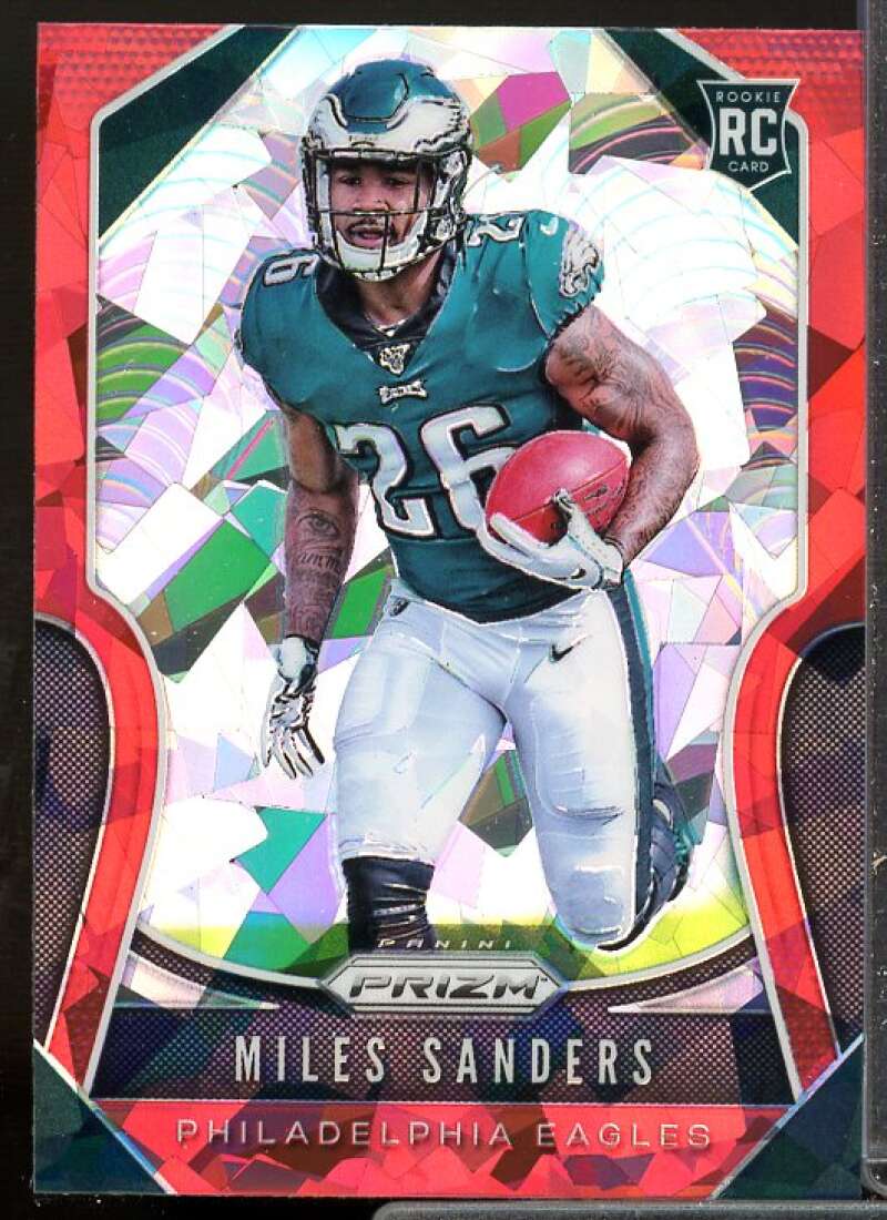 Miles Sanders Rookie Card 2019 Panini Prizm Prizms Red Ice #326  Image 1