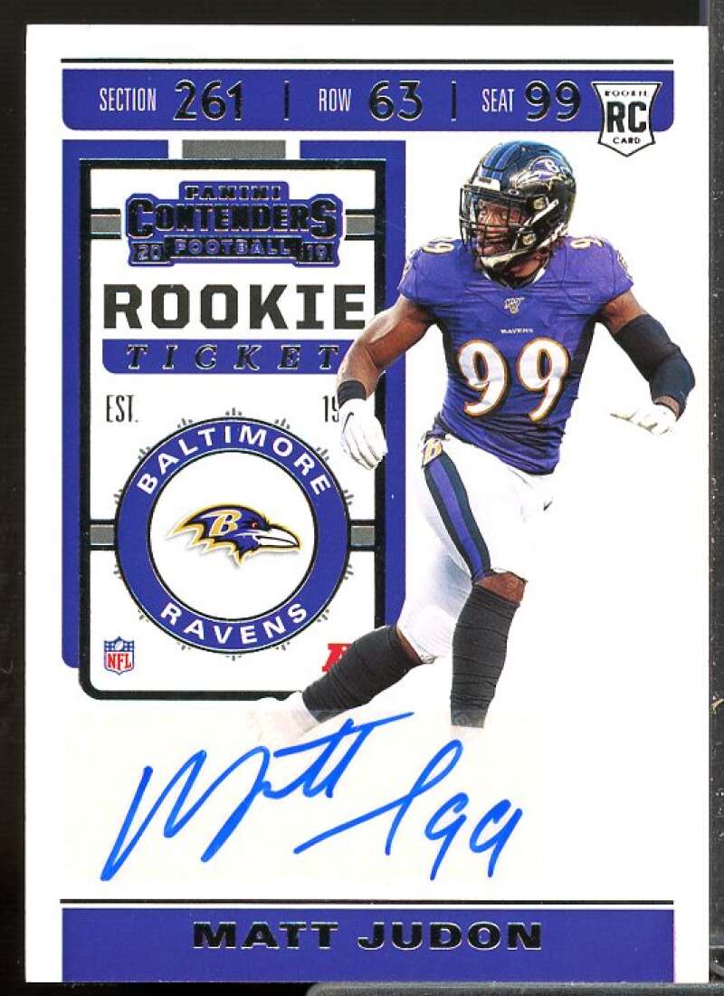 Matt Judon AU Rookie Card 2019 Panini Contenders #153  Image 1