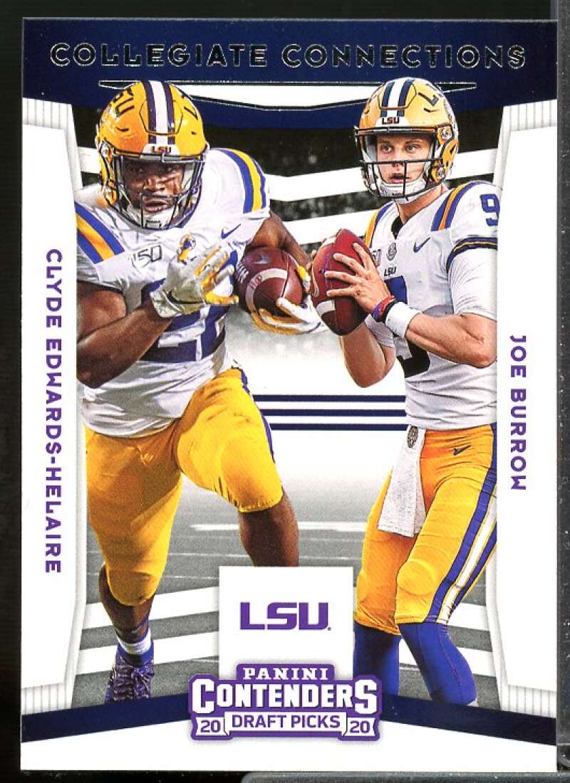 Edwards-Helaire/J. Burrow 2020 Contenders Draft Picks Collegiate Connection #17  Image 1