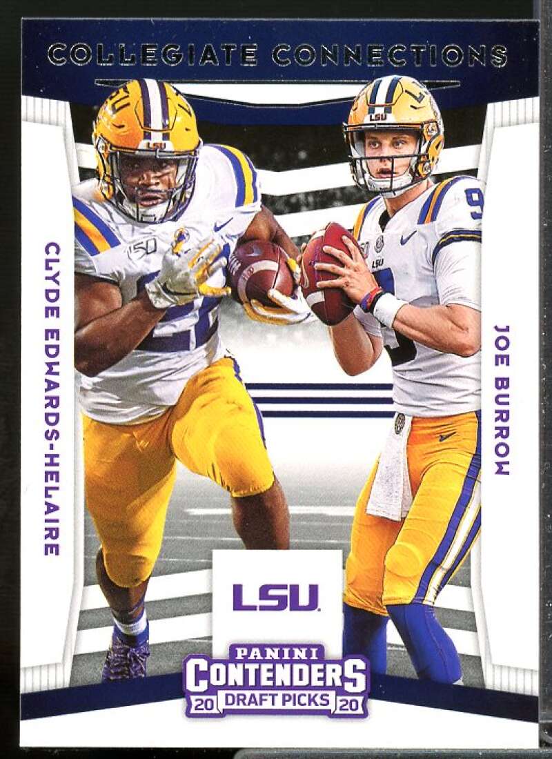 Edwards-Helaire/J. Burrow 2020 Contenders Draft Picks Collegiate Connection #17  Image 1